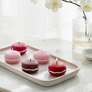 Threshold Macaron Figural Tealight Candle Set, 5ct, Unscented Wax Candles NEW